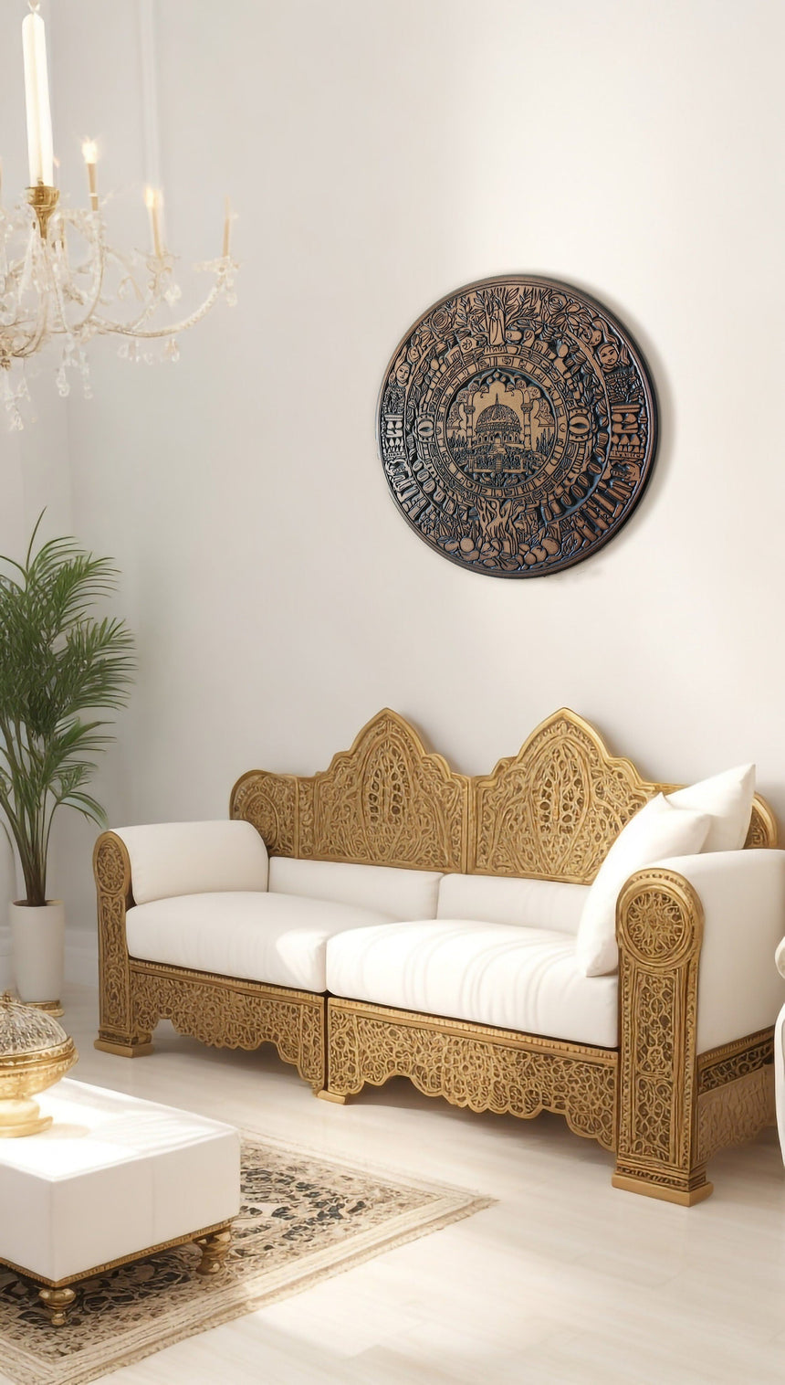 The Dome of the Rock, Aztec-inspired  art in a living room