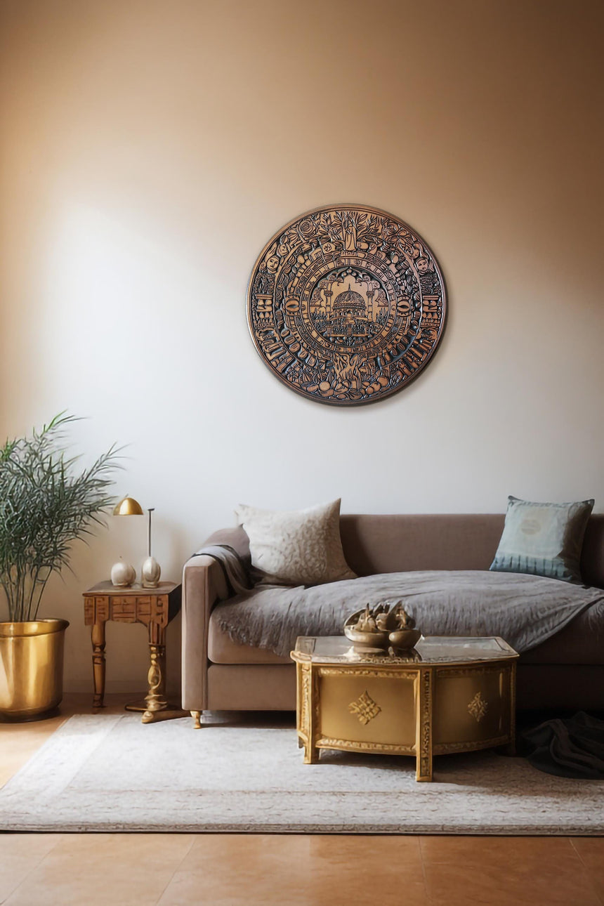 The Dome of the Rock, Aztec-inspired  art in a living room