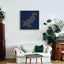 Pakistan Map: Blue background, gold carve