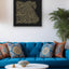 Egypt Map: black background, gold carving