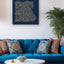 Egypt Map: blue background, gold carving