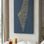 Palestine Map Artwork | Unique Calligraphic Map Art with Palestinian Embroidery Design on Wood