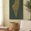 Palestine Map Artwork | Unique Calligraphic Map Art with Palestinian Embroidery Design on Wood