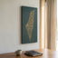 Palestine Map Artwork | Unique Calligraphic Map Art with Palestinian Embroidery Design on Wood