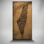 Palestine Map Artwork – Diwani Calligraphy Design | Carved Wood Wall Art