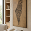 Palestine Map Artwork – Diwani Calligraphy Design | Carved Wood Wall Art