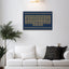 Ayat Al-Kursi: Blue background, gold carve