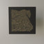 Egypt Map: black background, gold carving